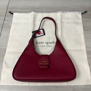 NWT Red Kate Spade Nouveau Pebbled Small Shoulder Bag with silky dust bag